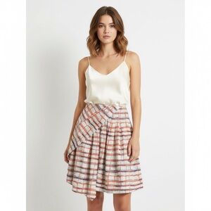 ANTHROPOLOGIE MAEVE Imprecise Graph watercolor Skirt